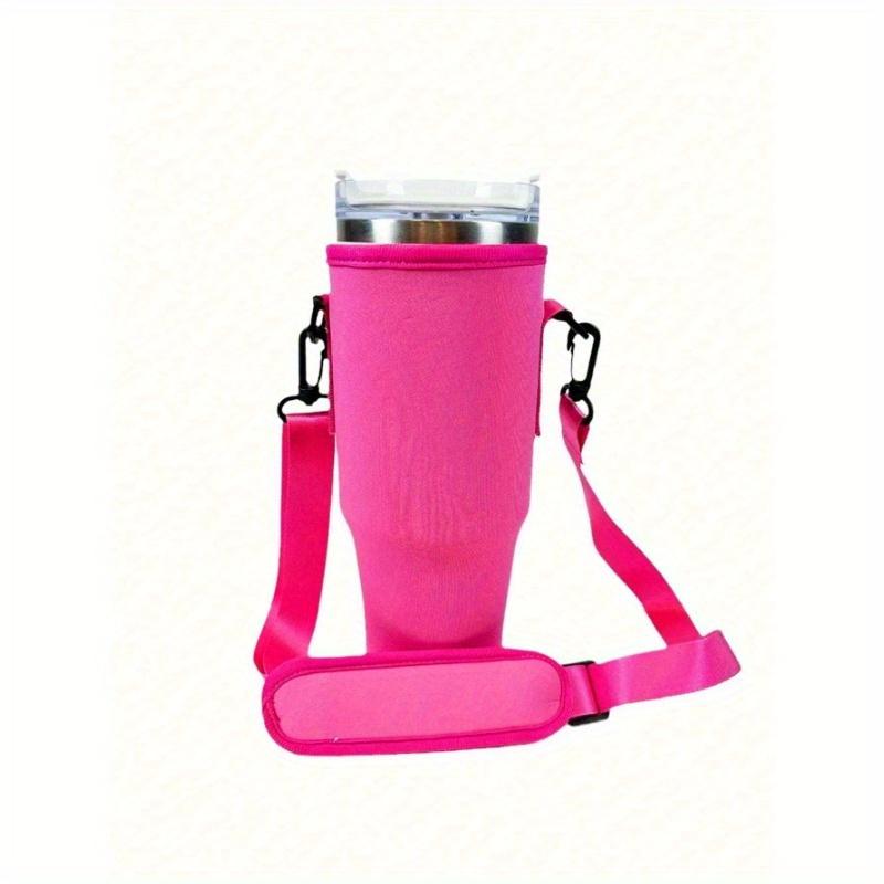 1 шт. Чехол для тамблера 40 унций, Крышка/Хранение/Организация для чашки, Крышка для чашки из материала для дайвинга, Защитный чехол для чашки с ручкой для автомобиля, Регулируемый ремень с диагональной лямкой