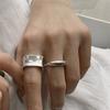 INS Fashion Серебряный цвет нерегулярные жидкие лавовые каплевидные кольца для женщин геометрический поворот панк открывающееся кольцо ювелирные изделия