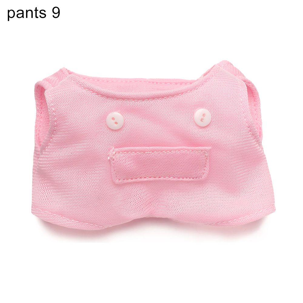 Animal Pattern Cotton Stuffed Dolls Knited Hat Mini Overalls Plush Suspender Pants Doll Clothes