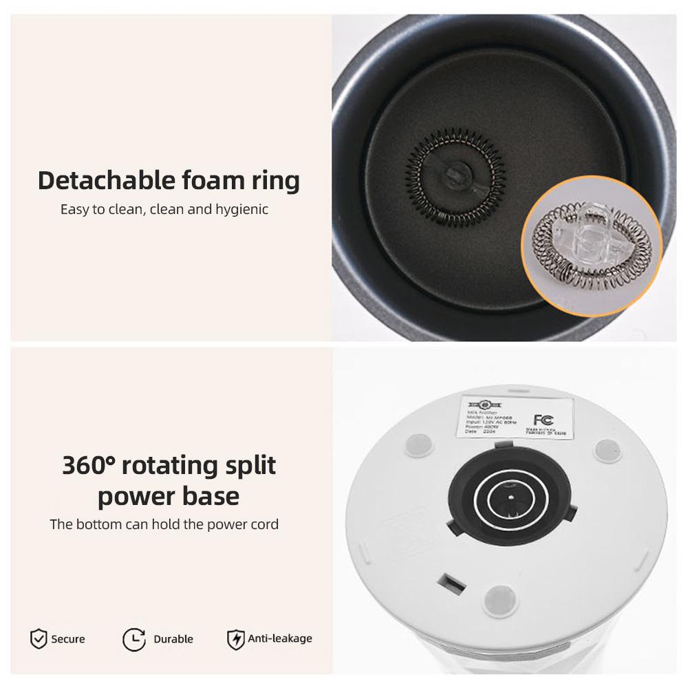 Electric Milk Frother 4-in-1 400W Automatic Hot and Cold Foam Maker and Milk Warmer for Latte /