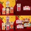 4pcs Chinese New Year Red Envelopes Cartoon Money Packet Creative Lucky Money Pockets  Kids Gift