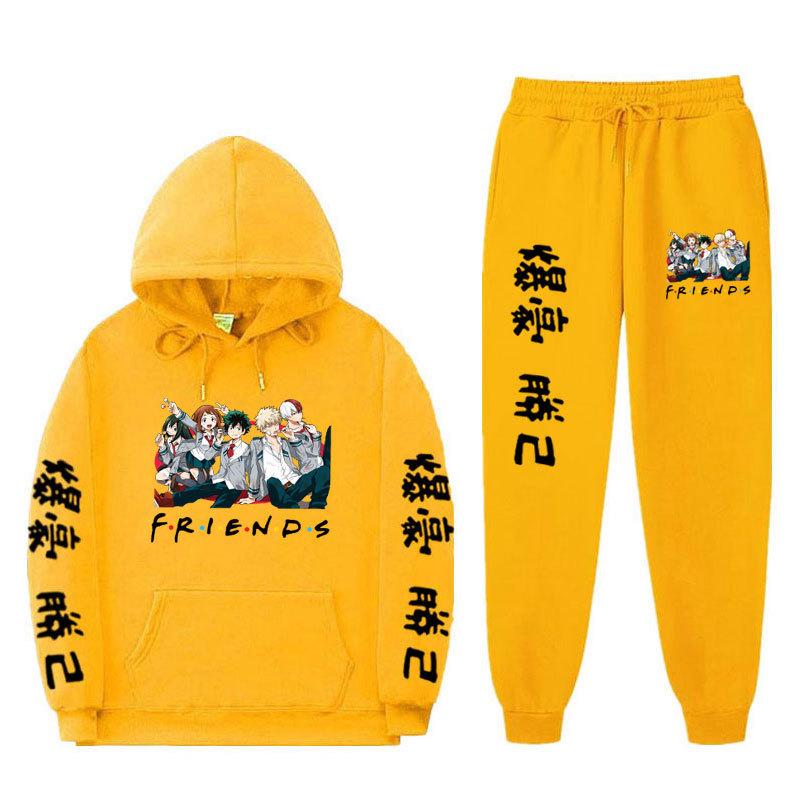 Комплект спортивной одежды аниме My Hero Academia для мужчин и женщин повседневный спортивный костюм My Hero Academia костюм с капюшоном