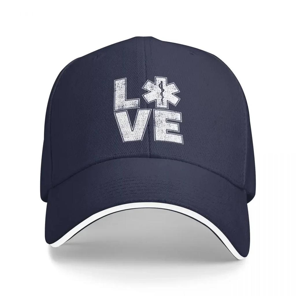 EMT Love Paramedic Baseball Cap Casual Trucker Hat Spring Unisex Women Tennis Skate Baseball Caps