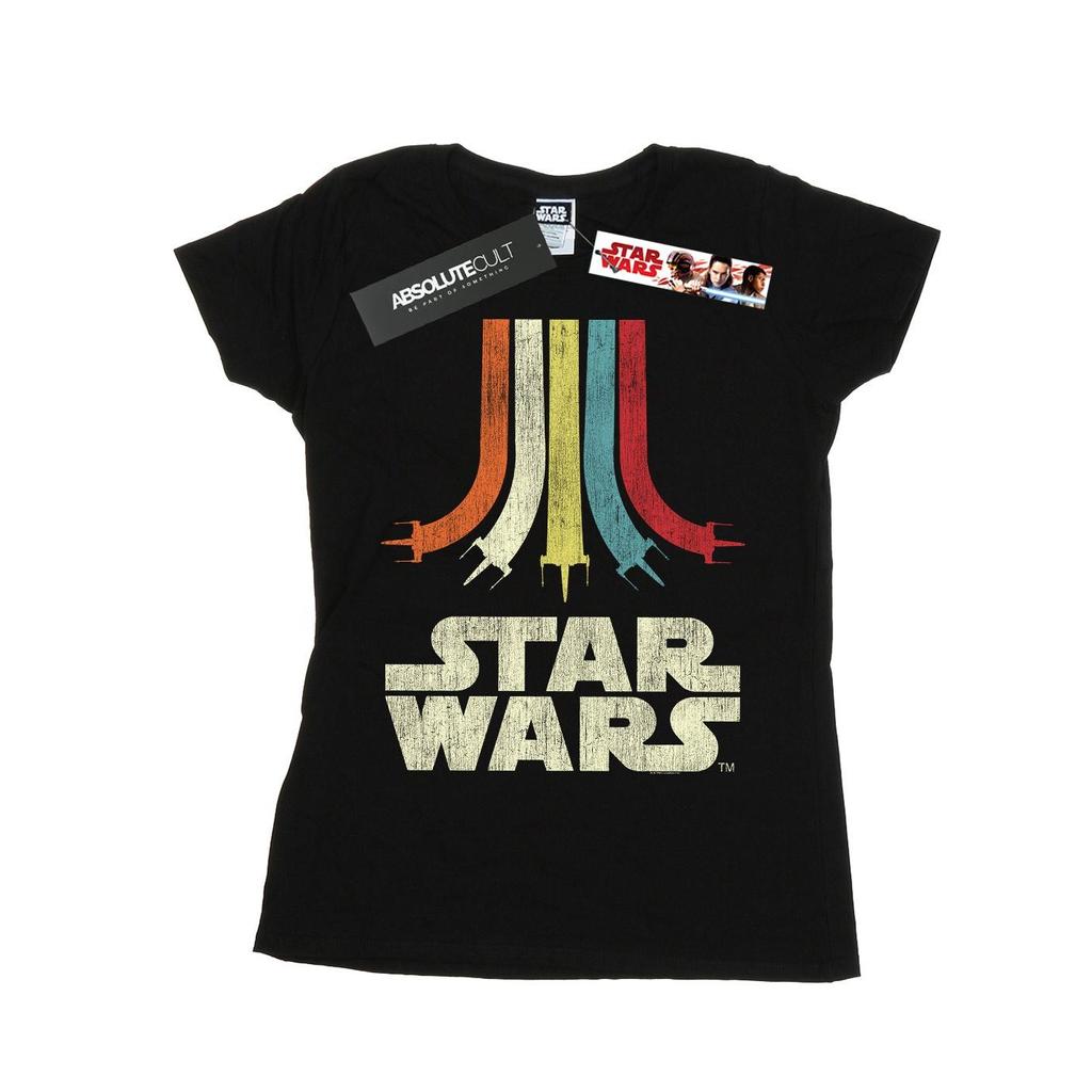 Star Wars Womens/Ladies Retro Rainbow Cotton T-Shirt