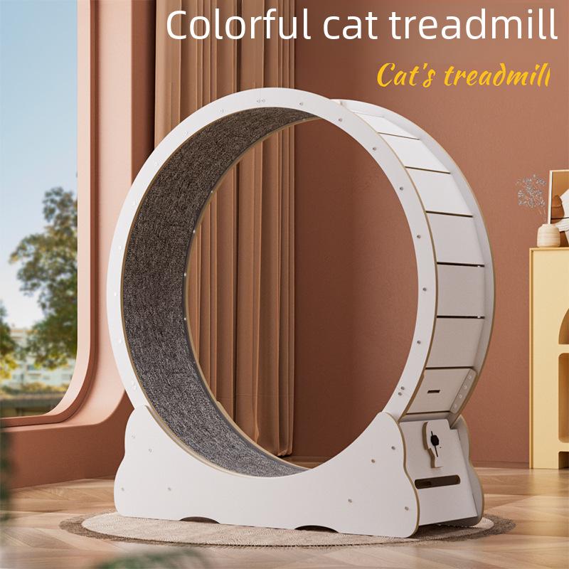 High-Fiber Silent Cat Treadmill: Colorful Noise-Reducing Fitness Wheel for Cats
