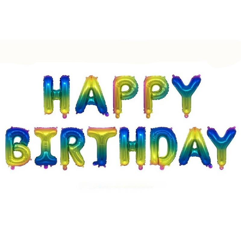 Набор букв "С Днем Рождения" 16 дюймов С Днем Рождения Подвеска из алюминиевой фольги Шар из алюминиевой фольги Празднование