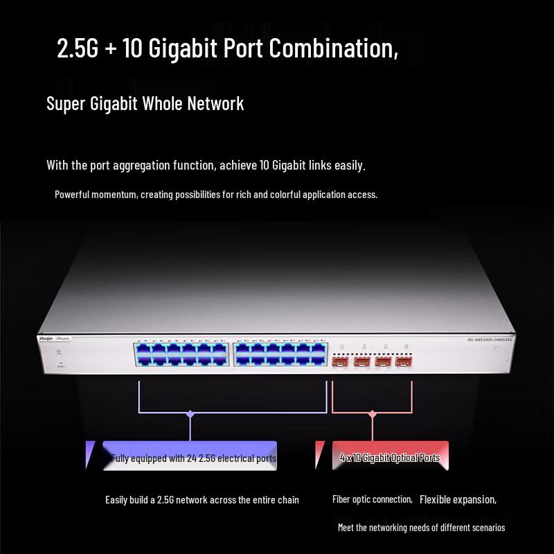 Ruijie RG-NBS3300-24MG4XS 2.5G Managed Switch