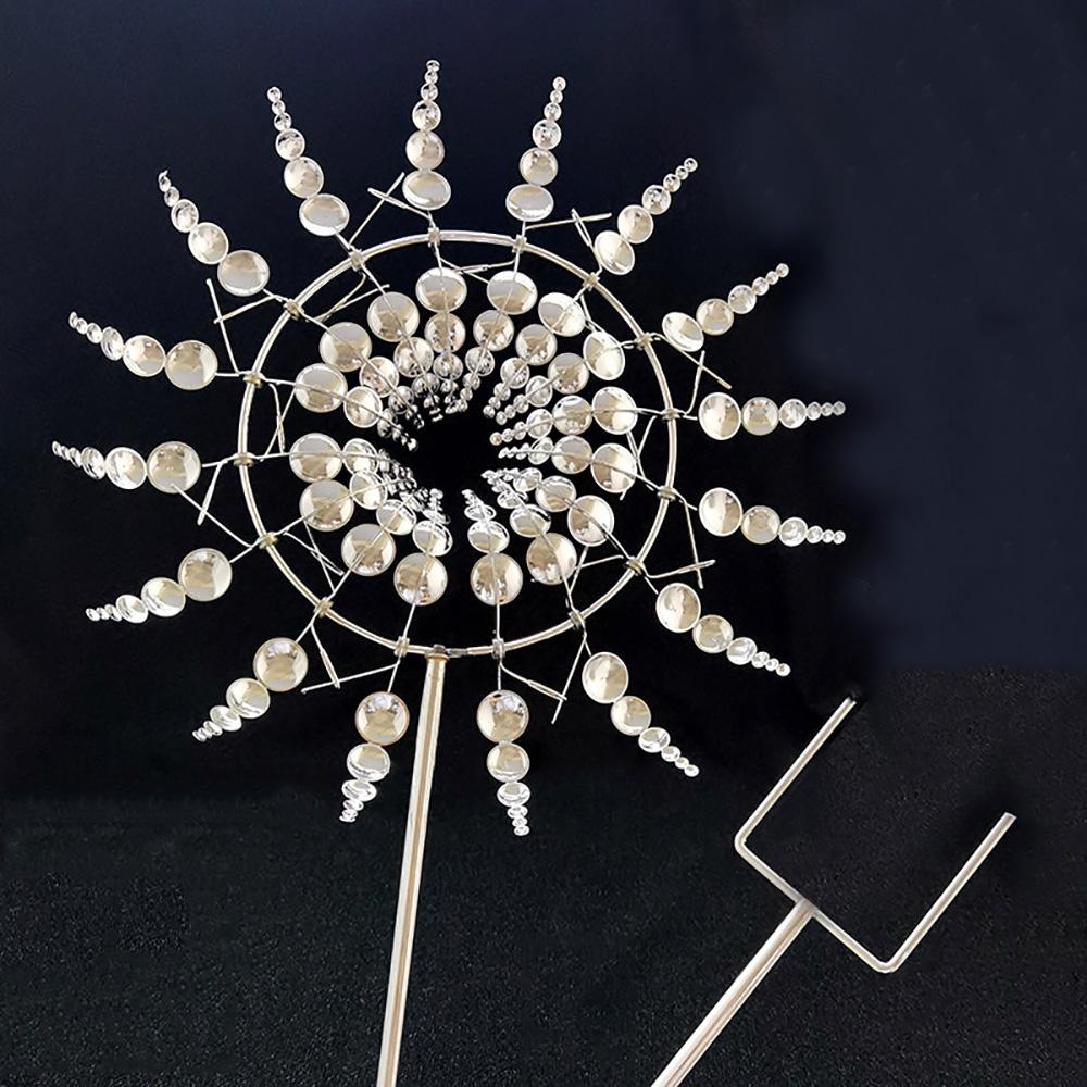 1шт Волшебная Кинетическая Ветряная Мельница Металлическая Скульптура Спиннер Сад Уникальная