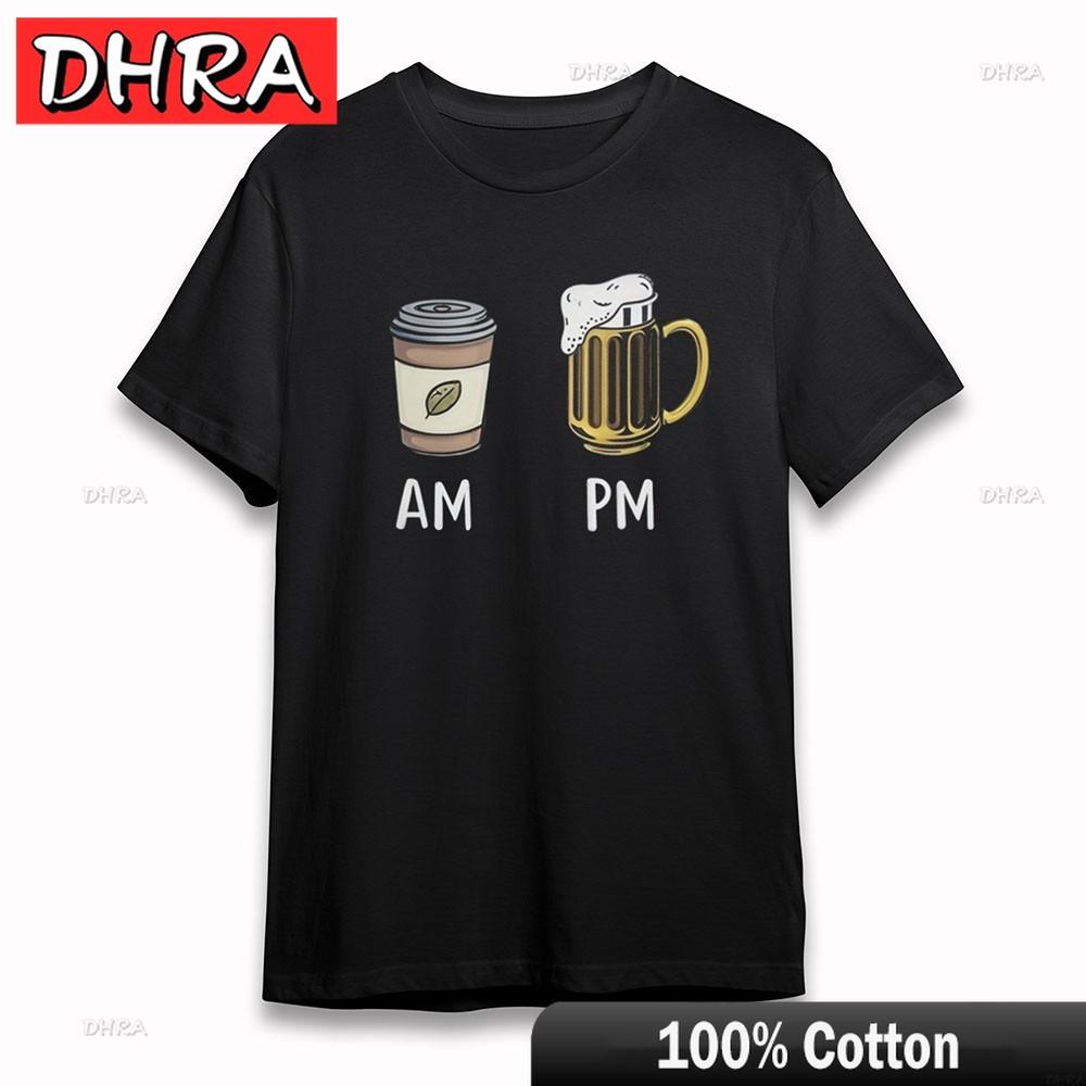 Womens Comfy TShirt Morning Coffee Night Beer Tee Short Cotton Black Oversize Tees Clothing for Women TShirt Women Norway