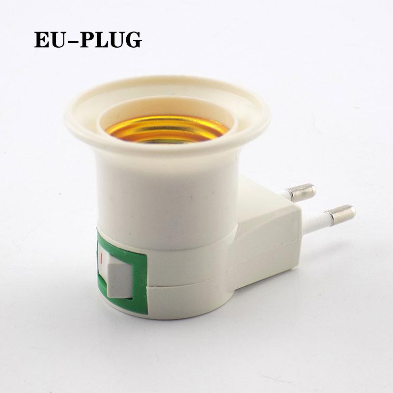5pcs AC 220v E26 E27 To US EU UK Power Plug LED Bulb Holder Base Socket To E27 Plug Screw Lamp Light Adapter Converter Connector