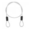4 mm 60 cm PVC Shell Galvanized Bike Lock Cable for Bicycles / Luggage / Bag with Double Loops Portable Cable Lock 4