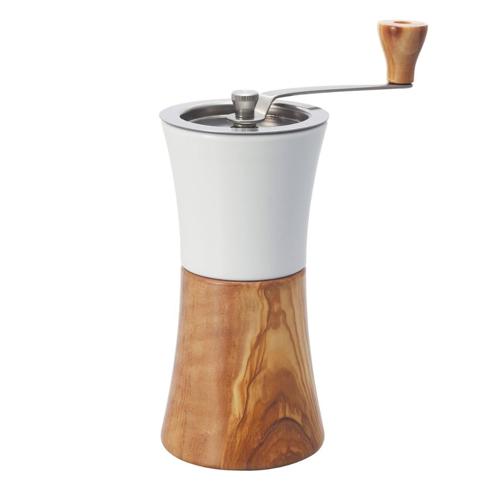 HARIO Ceramic Coffee Mill Wood for manual grinding of coffee beans N, (30g) MCWN-2-OV