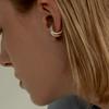 LUNNE Silver Bold Double Ring Ear Cuff #LSE24