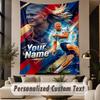 Custom Text Tapestry Erling Haaland Print Wall Tapestry Indoor Living Room Wall Decor