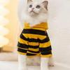 Breathable Cat Dog Clothes Winter Warm Bee Cosplay Costume  Pet Supplies