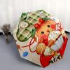 1pc Christmas Gingerbread Man Automatic Folding Umbrella, Portable 3-Fold Design with 8-Bone Iron Frame, Perfect for Fans, Travelers, Daily Use, and F