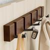 Foldable Bamboo Invisible Bathroom Hook Wooden Hanging Hooks Coat Towel Hangers Household Logs White Antique Color Row Holder