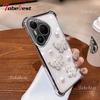 3D Перламутровая Бабочка Ударопрочный Силиконовый Чехол с Покрытием для Huawei Pura 80 70 Ultra P60 P50 P40 P30 Lite Pro Прозрачная Задняя Крышка