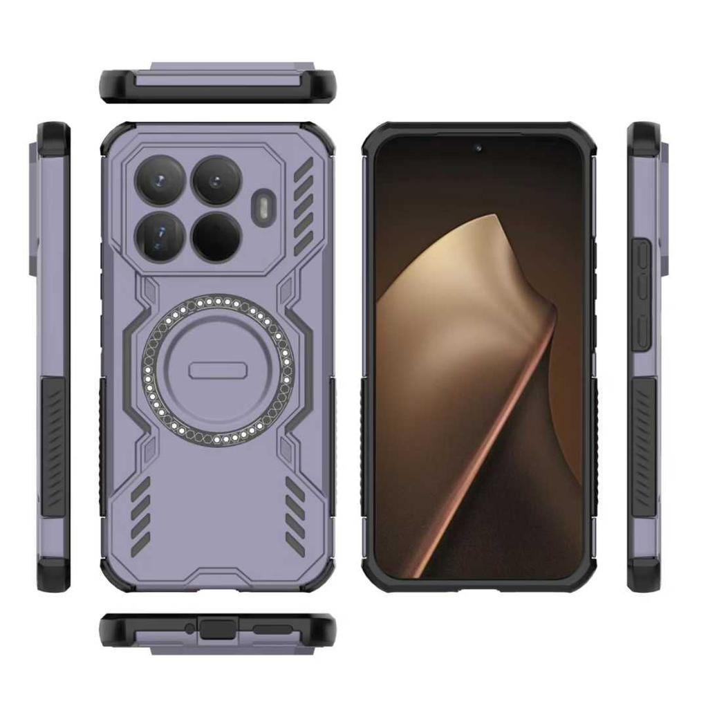 Прочный Бронированный Защитный Чехол На Заднюю Панель Для Xiaomi 15T Pro 17 ProMax Redmi Note 15 Pro Plus 15 15C Магнитный Чехол Для Беспроводной Зарядки