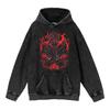 Heavyweight 440g Washed Vintage Naruto Anime Hoodie Men Streetwear Cotton Sweatshirt
