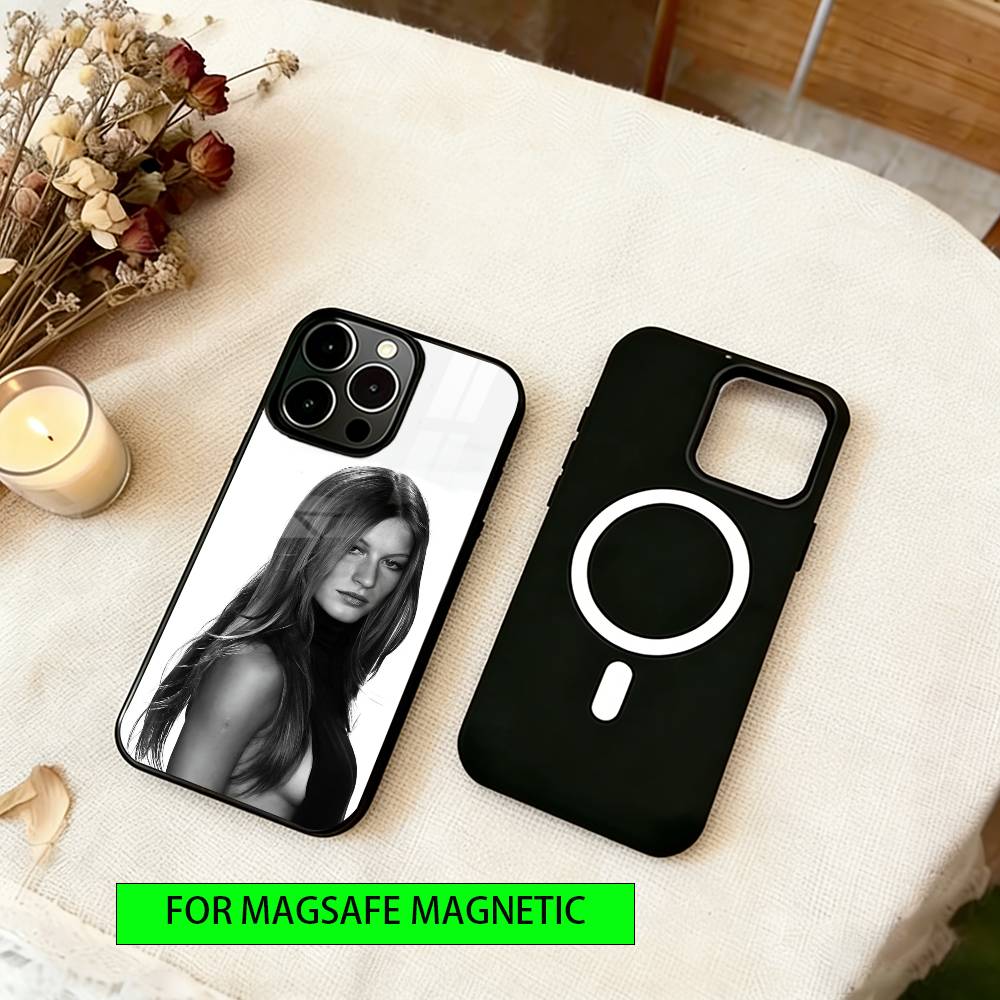 Чехол для телефона Gisele Bundchen Магнитный с Magsafe Беспроводная зарядка Для iPhone17,16,15,14,13,12,11 Plus,Pro
