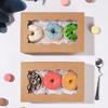 30Pcs Kraft Bakery Box with Clear Window Food Grade BPA Free Multipurpose Bakery Candy Box Pastry Display Case