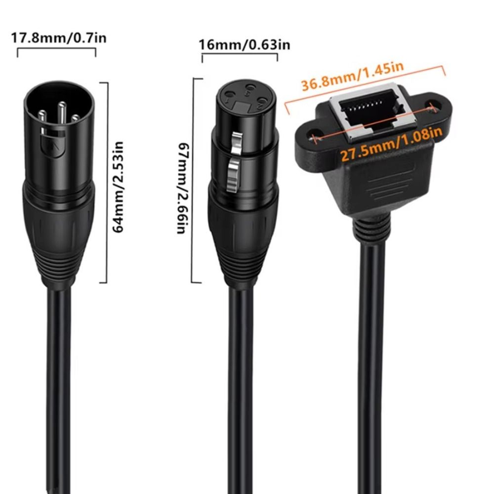 ABS RJ45 Network Connector 30cm Extension Cable for DMX-CON Controller Series