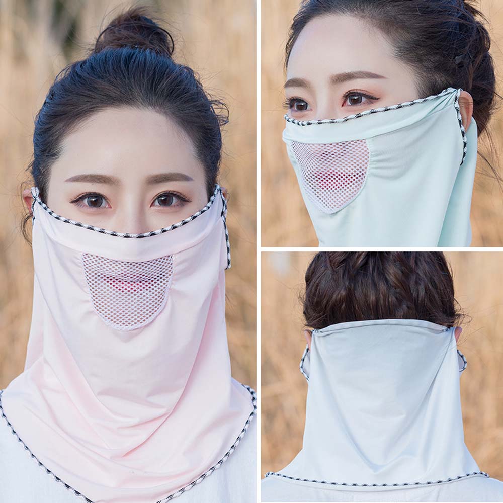 Outdoor Sun Protection Ice Silk Dew Nose Neck Protection Mouth Mask Neck Mask Face Cover Scarf