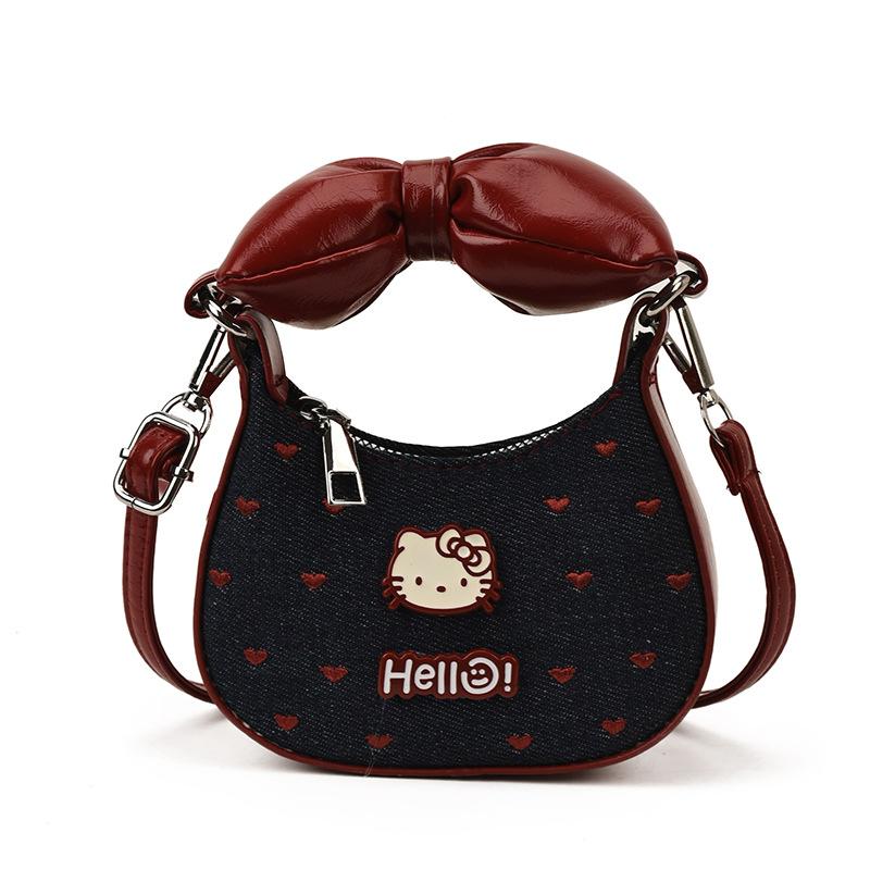 Cartoon Korean Style Cowboy Bow Crossbody Handbag Fashion Item Travel Storage Collocation Practical Periphery Gifts
