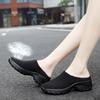 2025 весна и осень новая мода повседневная обувь женская вязаная полушлепка на платформе тренд обувь на одном педале женская обувь