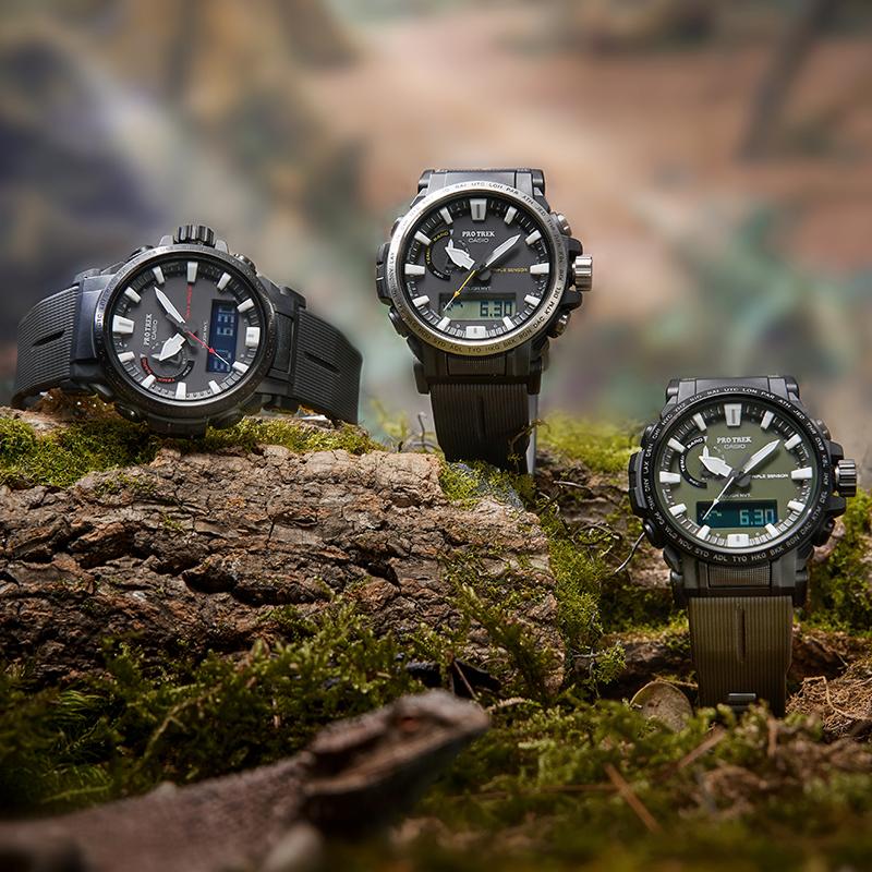 Casio Серия PRO TREK-Дисковый двойной дисплей Классические уличные с питанием от солнечной энергии Альпинизм Экологичные Светонакопительные Многофункциональные Кварцевый механизм PRW-61Y-3PR