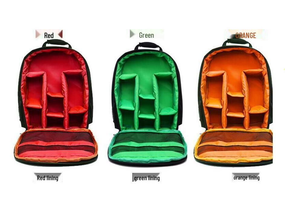 Waterproof, Wear-resistant DSLR Camera Backpack with Layered Lens Storage