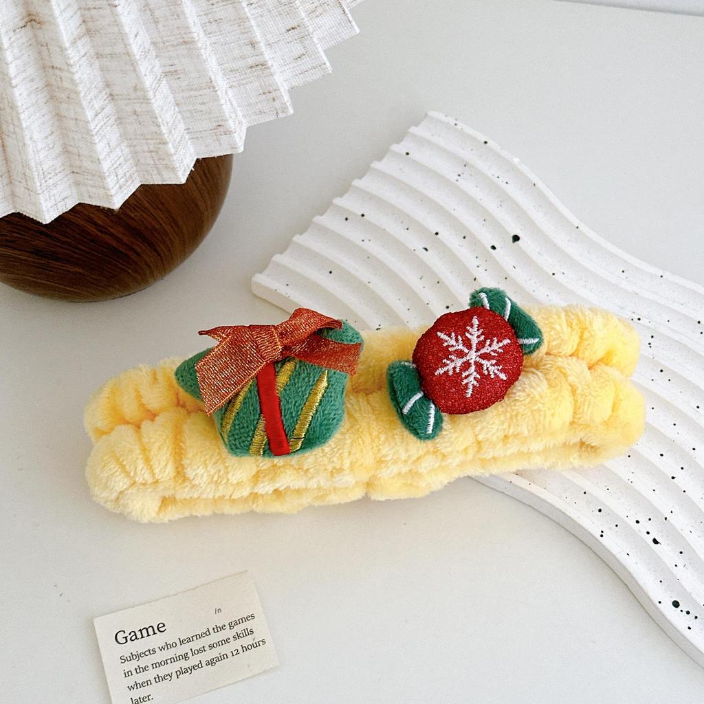 Рождественская плюшевая повязка на голову для макияжа для женщин