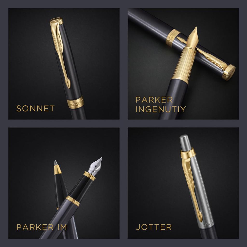 Parker Шариковая ручка Sonnet Gray GT Medium Point Подарочная коробка Подарок Подарок Роскошь Обычная Импортный продукт 2213782 На масляной основе
