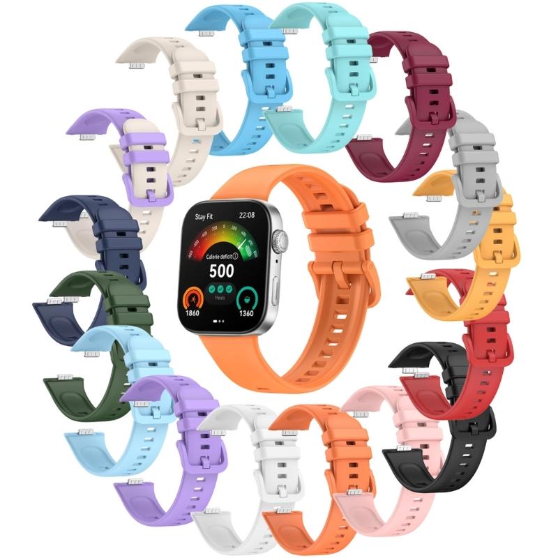 Upgrades Silicone Watch Band Flexible Silicone Watch Strap Stylish Silicone Watch Band Portable Strap for Watch Fit3