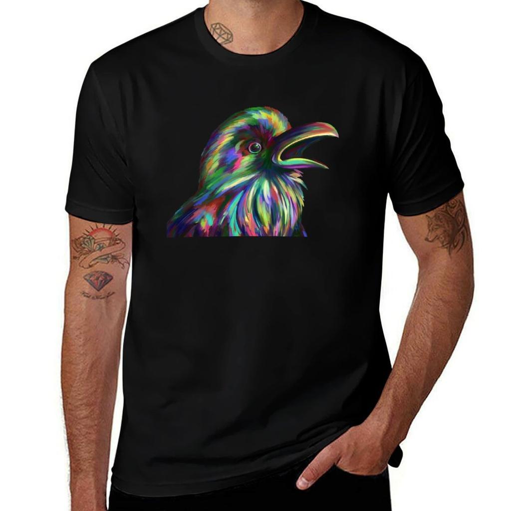 Rainbow Raven Tshirt Plus Size Solid Color Tshirt