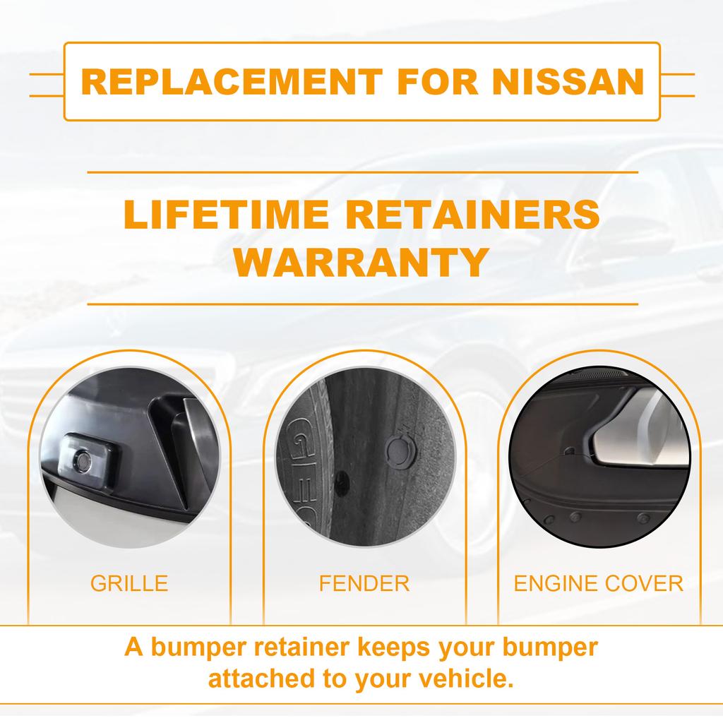 Universal 10mm Hole Size 50PCS Car Bumper Clips Nylon Rivet Fastener Fender for Honda & Acura Replace Push Rivet Mud Flap