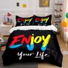 "Enjoy Your Life Bedding Set" Bedding Duvet Cover Set Duvet Cover Pillowcases (1 * Duvet Cover 2 * Pillowcases, without duvet insert)
