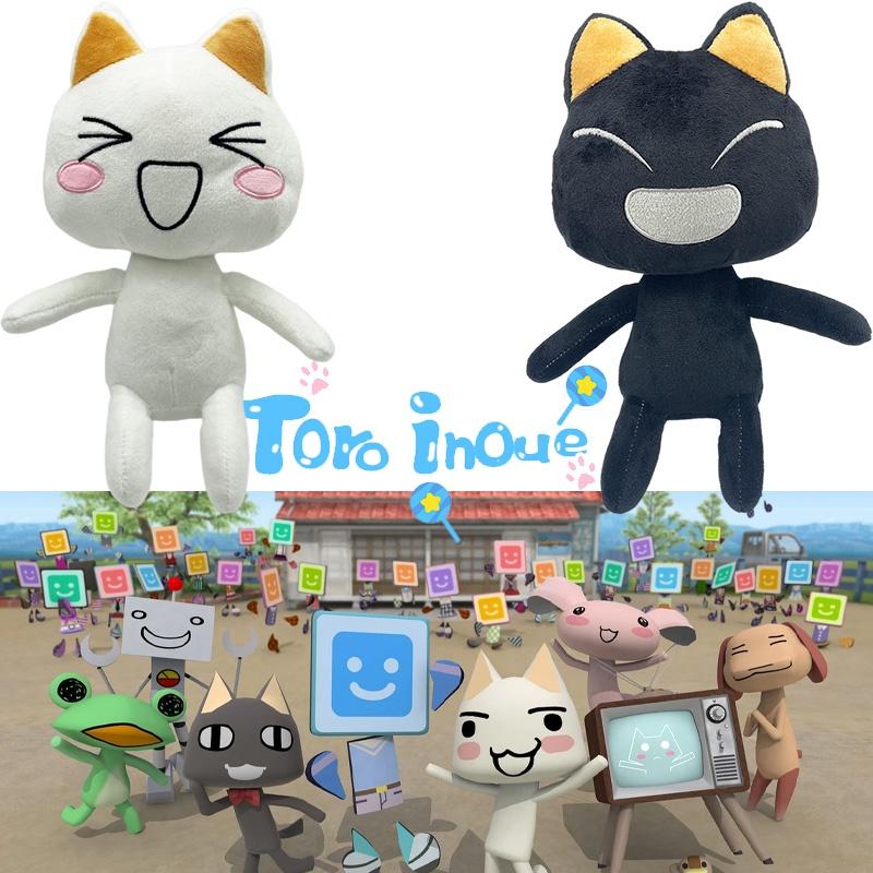 Плюшевая игрушка кошка Торо Иноуэ Очаровательное выражение Мягкая и приятная на ощупь 28 см в высоту