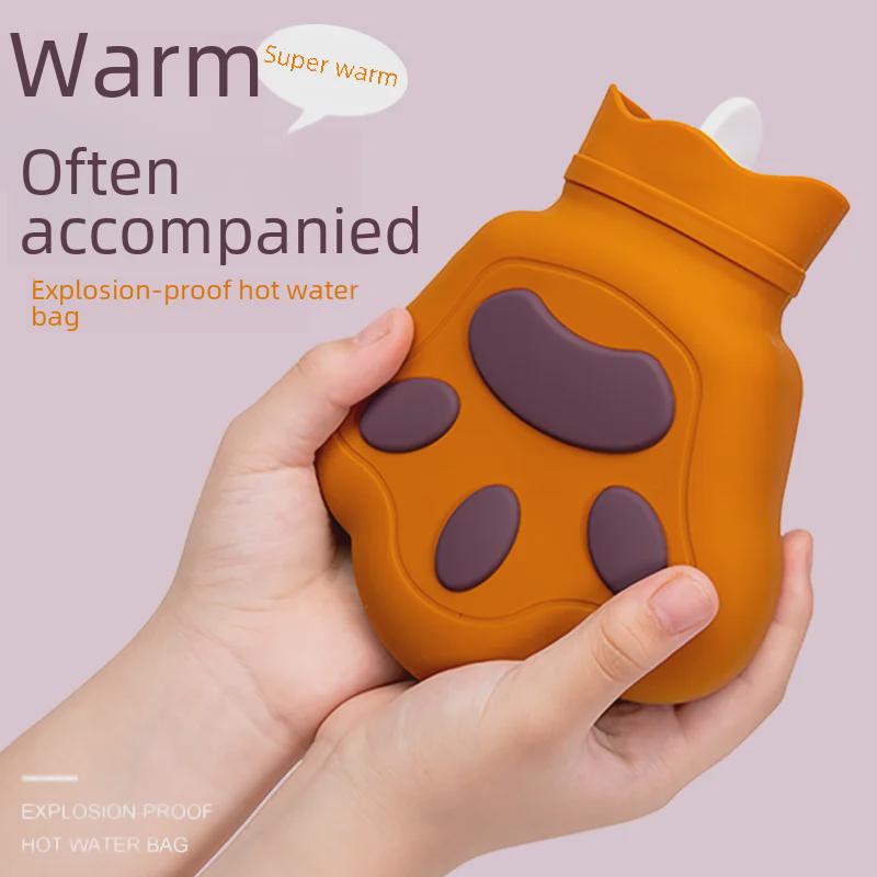 Силиконовый мешок для горячей/холодной воды Bear Paw: Грелка для рук и ледяной компресс «кошачья лапка», которую можно использовать в микроволновой печи