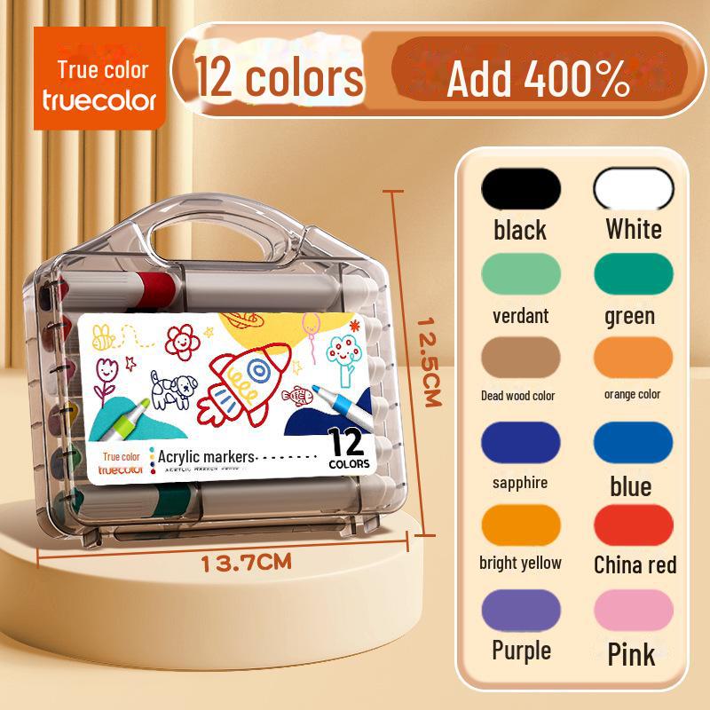 Нетоксичные акварельные маркеры: Ручки True Color Art для детского сада, наборные акриловые кисти