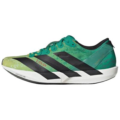 Adizero Adios 9 Удобные плетеные гоночные беговые кроссовки Мужские Желто-зеленые JP9268