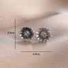 925 Silver Stud Earrings Set Circle/Zircon/Pearl/Daisy/Teardrop/Soccer Design Multi-Style Vintage Jewelry for Women