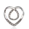 Women Gift Elegant Fashion Jewelry Crystal Love Heart Scarf Buckle Shawl Clip Brooch Scarf Ring