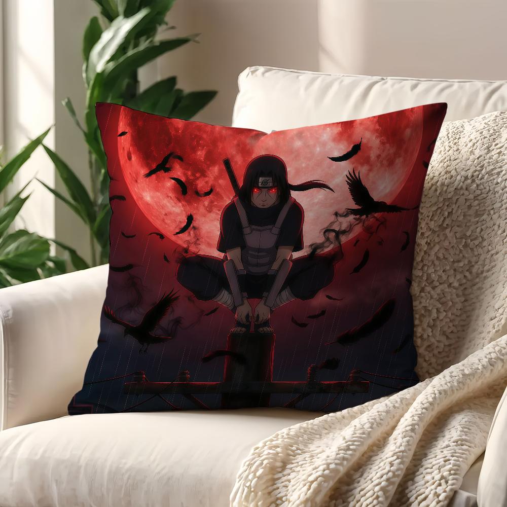 IItachi UUchiha Anime NNaruto cushion cover For Pillow Printing Sofa Decoration Home Car Room Coffee Office Nordic Simplicity