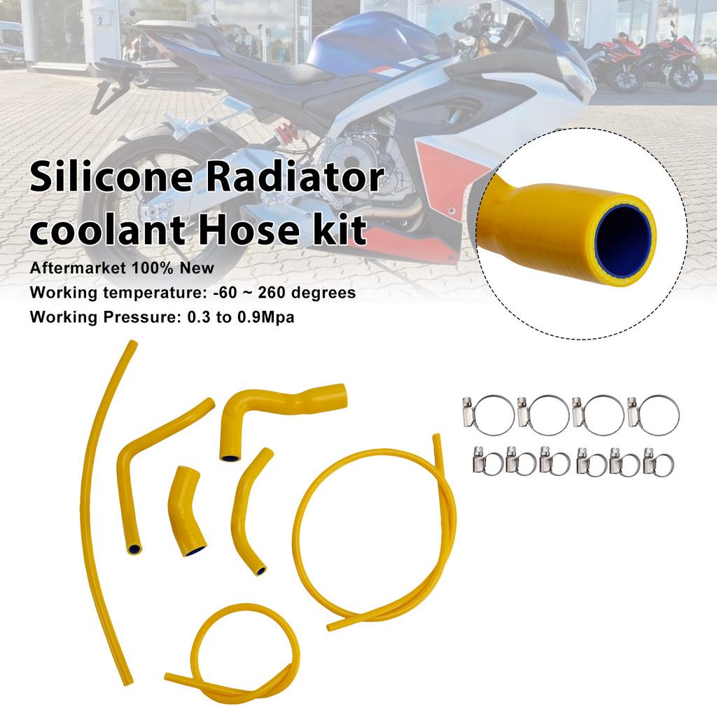 Silicone Radiator coolant Hose Fit For Aprilia RS 660 RS660 2021-2025 Yellow