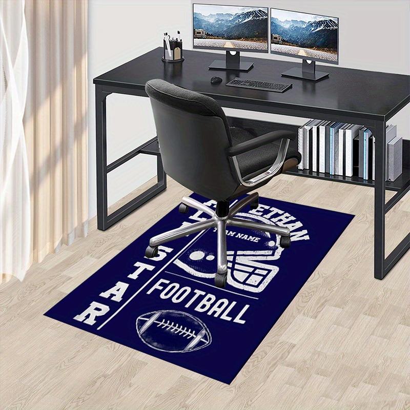 Office Carpet Ethan All Star Football Team Name Helmet & Ball Design Sofa Rug, Chair Mat for Protectiona092