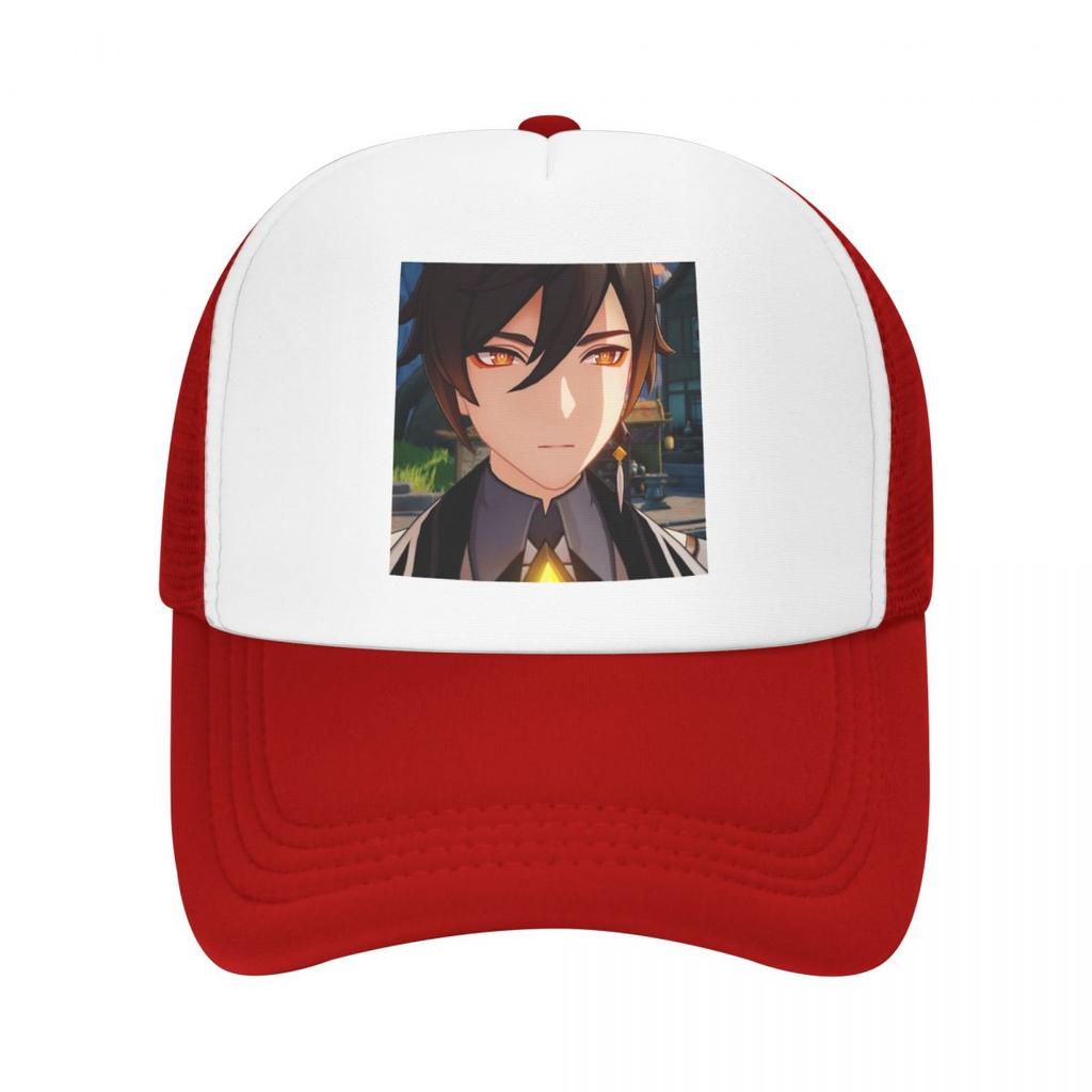 Zhongli Genshin Impact Бейсболка WoUnisex Унисекс Дышащая аниме-игровая шляпа дальнобойщика Уличная одежда Snapback Кепки летние шапки