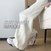 White Sports Pants Autumn New High-waisted Casual Straight Loose Wide-leg Pants Small Banana Sweatpants