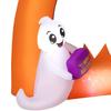 150cm Inflatable Halloween Pumpkin Arch with Cute Ghost, Inflatable Halloween Decoration with LED Lights